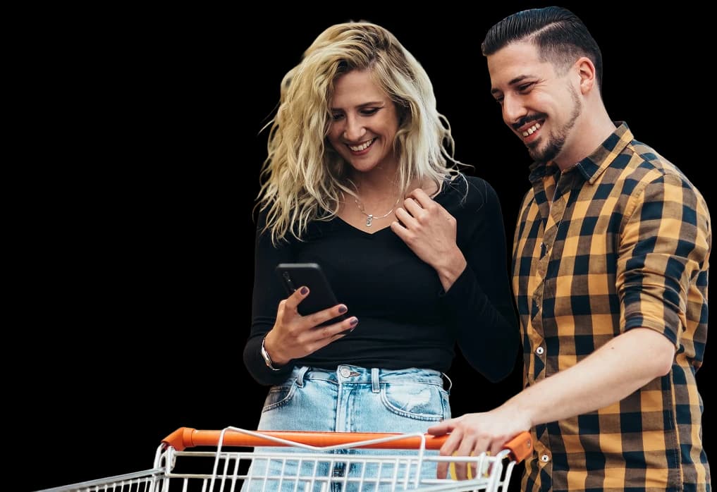 Online surveys AI customers couple