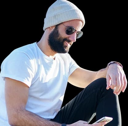 Social listening bliss man